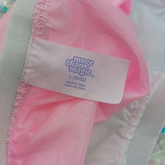 More Than Magic Swim Coverup Mermaid Sequins Pull On Girls Size L 10/12 - Picture 5 of 5